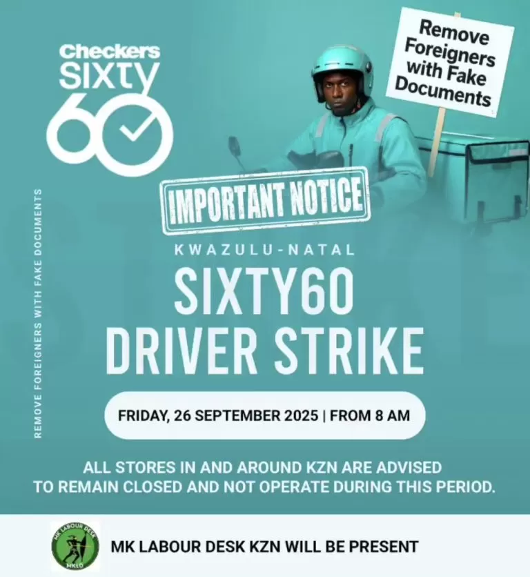 Checkers Sixty60 drivers in Durban go on strike, disrupting deliveries